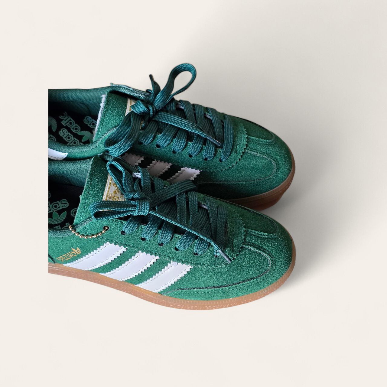 sneaker_ Handball Spezial Vert (100% cuire)