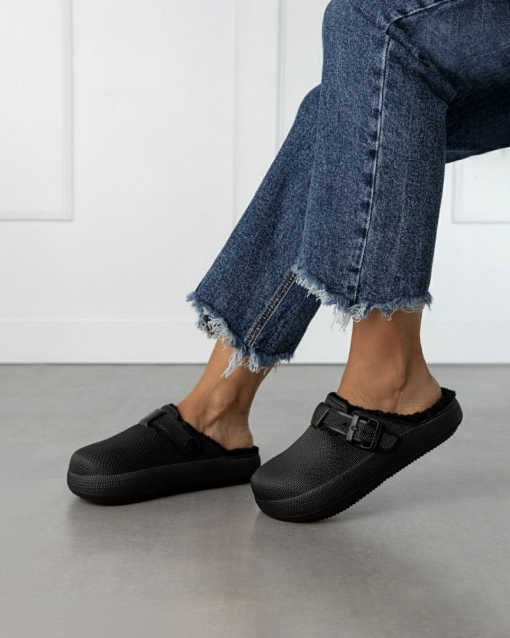 Cozy Faux-Fur Comfort Clogs